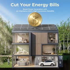 100W N-Type Solar Panel 16BB 25.6% High Efficiency PV Module Power RV Home Car