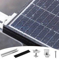 Solar Panel Mounting Bracket Kit – 6 Pcs Aluminum Z-Brackets & Clamps for Metal/