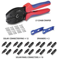 Solar Panel Connector Kit 47pc 13-10AWG Crimping Tool Waterproof IP67 for PV