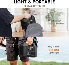 256Wh Solar Generator 80000mAh LiFePO4
