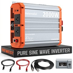 200W 2Pack Bifacial Solar Panel&2000W Power Inverter&MPPT 40A Solar Controller