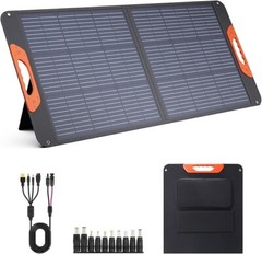Panel solar portátil de 100 W, cargador solar plegable monocristalino de 100 W.