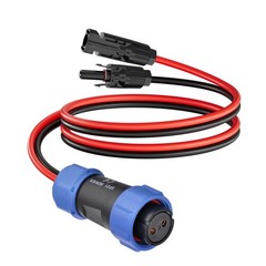 Aviation Plug to Solar Panel Cable, 12AWG 2FT Solar to Aviation Connector 12V…