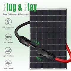 Twin Wire 20FT Solar Extension – 12AWG (4mm²) Solar Connector, with 4 Pairs
