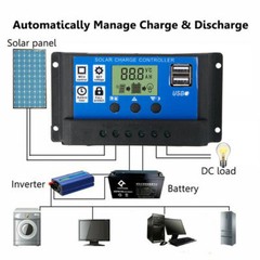 25 Watts Solar Panel Kit 100A 12V Battery Charger with Controller Caravan Boat