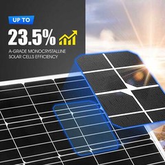 200 Watt Solar Panel 12 Volt Mono PV Module Power Charger for RV Marine Rooftop