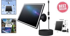 360° Adjustable 8W Solar Panel for Eufy, Wyze, Reolink – Fast & Weatherproof