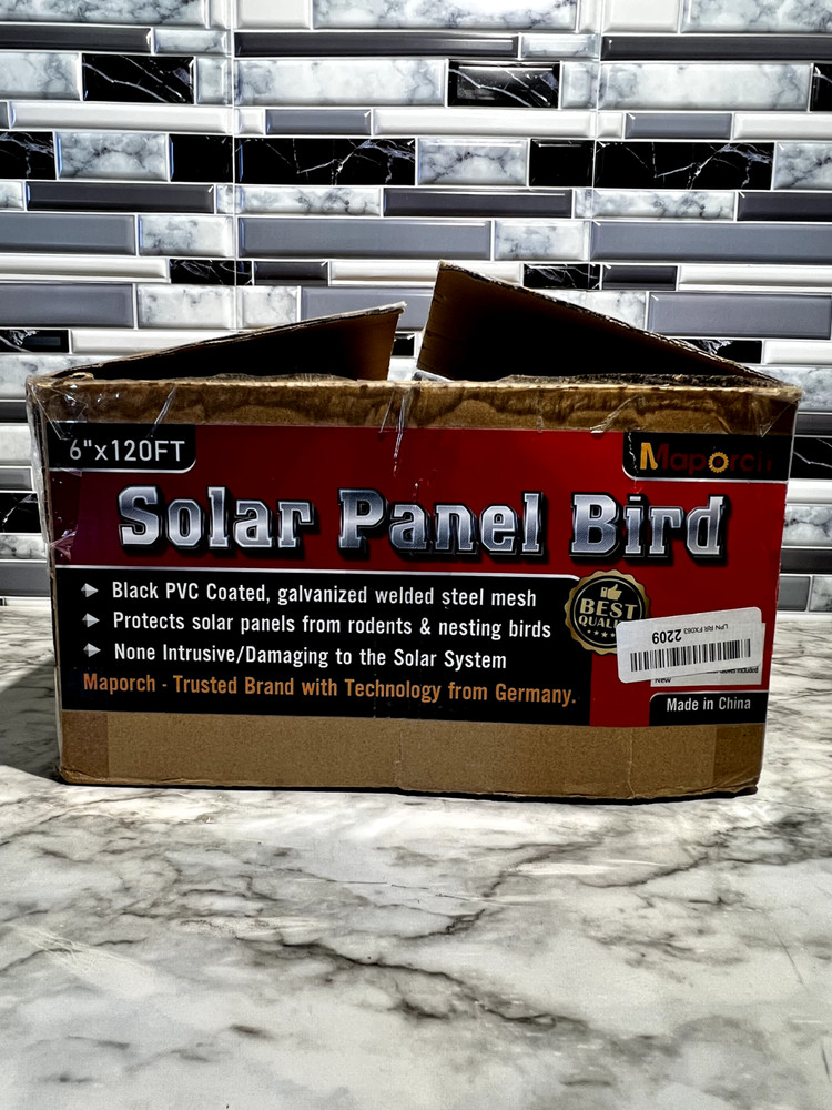 MAPORCH 6” X 120FT Solar Mesh Screen For Bird Proofing Solar Panels, Bird Guard