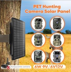 Durable 6W Solar Panel for Trail Camera – 360° Bracket & Rechargeable Battery