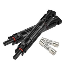 GEYA M/F Solar Panel Wire Cable Connectors IP67 Fuse Inline 10/15/20/30A 1000VDC