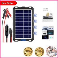 Upgraded 7.5W Waterproof Solar Battery Charger & Maintainer for 12V Vehicles