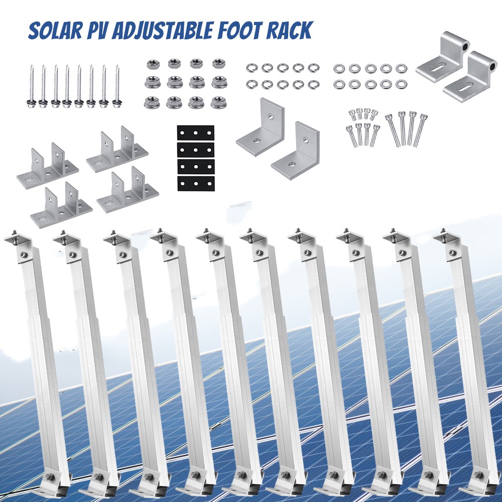 Solar Panel Mounting Brackets Kit Ground Mount Bracket Roof Surface Adjustable