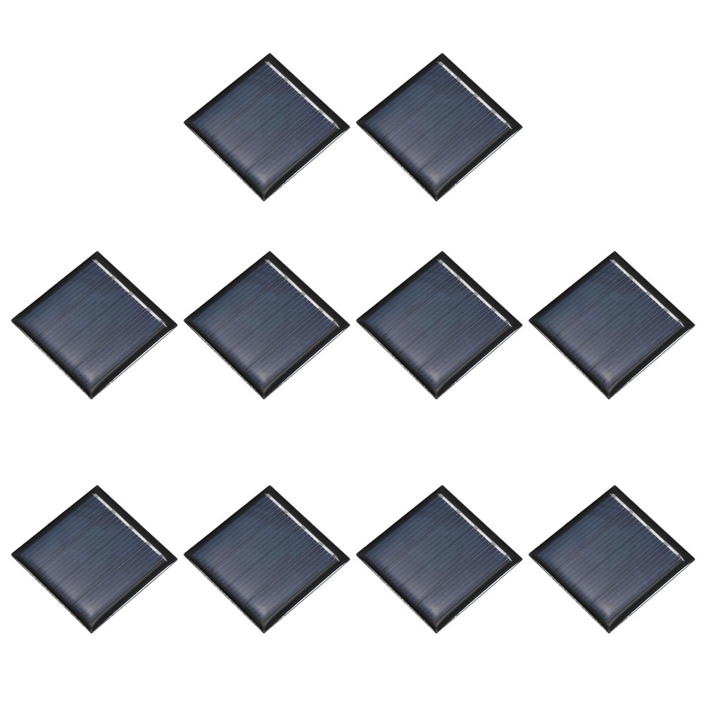 MECCANIXITY 10PCS 2V 0.08W 0.04A Mini Solar Panels for Power, Black
