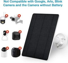 Panel Solar Para Camara De Seguridad Cargador Solar Portatil Con Puerto a Tipo C