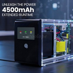 Backup UPS Power Supply 500VA 300W Battery Backup Device with 3 Outlets