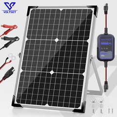 Upgraded 30W 12V Solar Battery Trickle Charger Maintainer with MPPT Controller