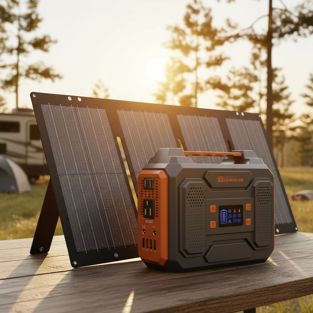 Versatile 300W Solar Power Station – 60W Foldable Panel for Outdoor Adventures