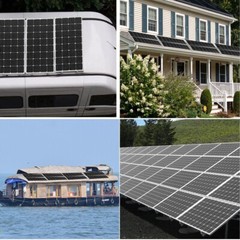 300W Watt Flexible 18V Mono Solar Panel Home RV Rooftop Camping Off-Grid Power