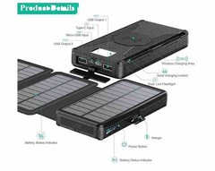 BLAVOR ~W09 Solar Charger Five Panels Detachable External Battery 20000mAh
