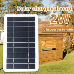 5V 2W Solar Panel Output USB Outdoor Portable Solar System Mobile Phone Charger