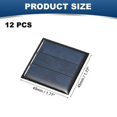 12Pcs 1.5V 0.225W 150mA Mini Solar Panels, Solar Photovoltaic Power Cells