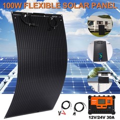 200W Solar Panel kit 12V Charge RV Camping Off-Grid with 1000W Car Inverter Home