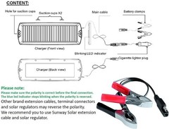 1.8W 12V Solar Charger with Battery Clamps – Eco-Friendly Maintenance Solution