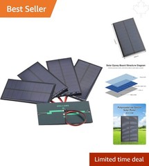 Compact Micro Solar Panels with 5V Output, 200mA – Perfect for Science Projects