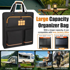 Solar Panel Storage Bag Fit for New Jackery Solarsaga 200W 100W | Orange Lining,