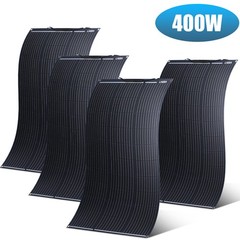400W Watt 12V/24V Portable Flexible Solar Panel (100W*4PCS) For RV Boat Off-Grid