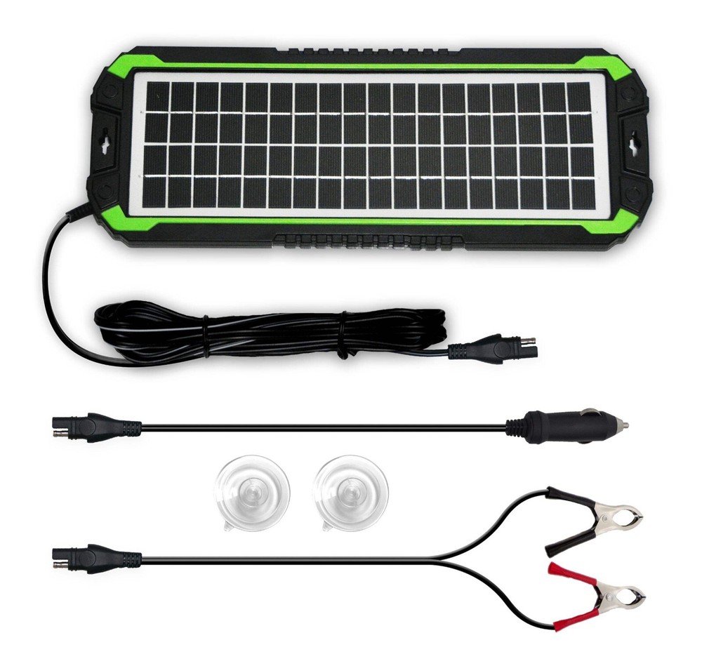 Waterproof Solar Battery Maintainer Car RV Charger 12 Volt Tender Trickle 5W