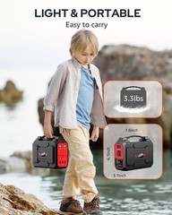 Solar Powered Generator 200W Peak/100W Rated, Portable Solar Generator Power