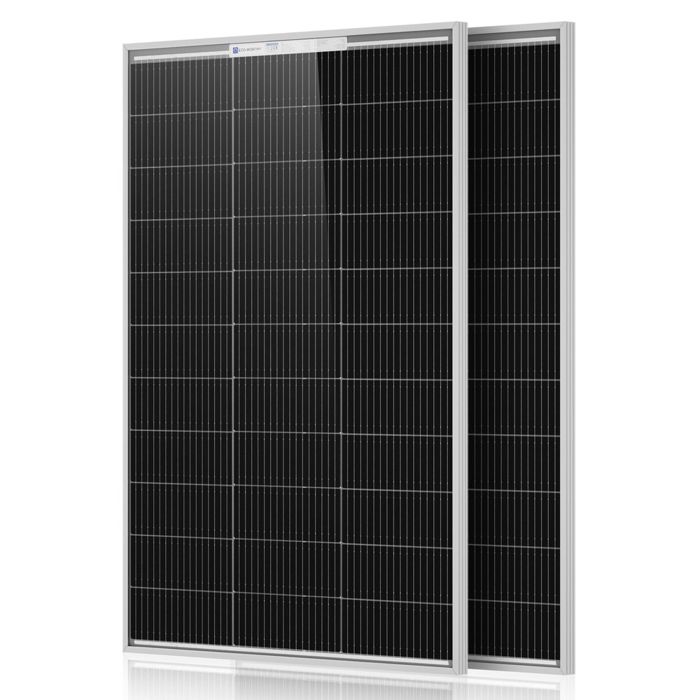 ECOWORTHY 200 watt Solar Panel NType, 2PCS 100 Watt 18V Monocrystalline
