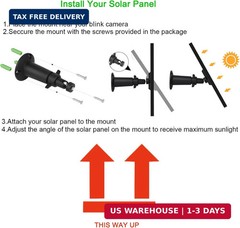 iTODOS 3 Pack Solar Panel Compatible with Blink Outdoor 4 (4th Gen)/ (3rd Gen) X