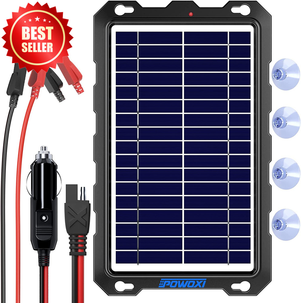 7.5W Solar Battery Trickle Charger Maintainer 12V Portable Waterproof Kit US