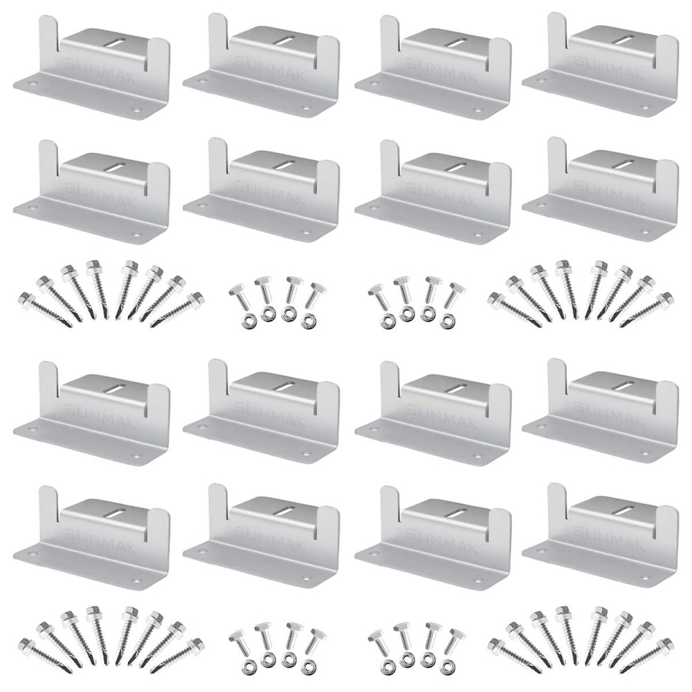 16 Units per Set Solar Panel Mounting Z Brackets, Solar Panel Mounting Bracke…