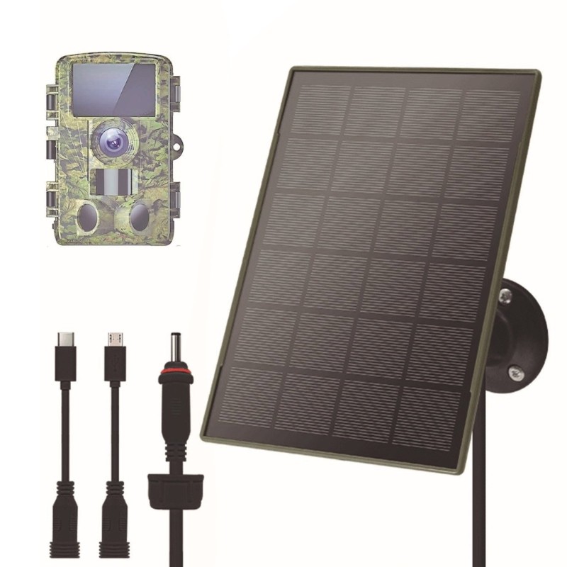 Hunting Camera Solar Panel Battery Charging External Power 3W 5V 6000mAh IP66