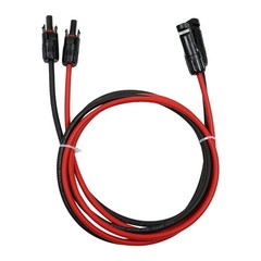 1 Pair 5 Feet Solar Panel Extension Cable Wire Connector 10 AWG Black + Red