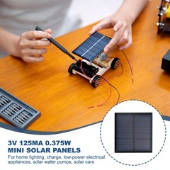 6pcs Mini 3V 0.375W 125mA Solar Panels, for Photovoltaic Cells