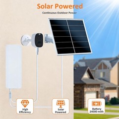 40W Solar Charger Kit with 24000mAh for Security and Trail Camera