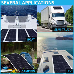 100-Watt 12-Volt, High Efficiency Monocrystalline Flexible Lightweight Solar Pan