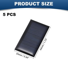 5Pcs Mini Solar Panels 5V 0.15W 30mA for Photovoltaics, Power Cells
