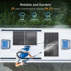 N-Type 16BB 400W Bifacial Solar Panel, 2Pcs 200 Watt Solar Panel 12/24V, 25%
