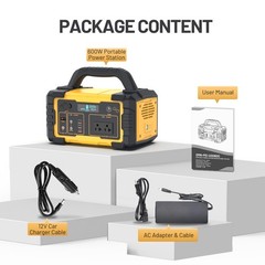 Portable Power Station 600W Solar Generator Backup Battery for Camping Home