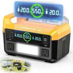 550W Power Station Compatible with Dewalt: LIVOWALNY Portable Generator