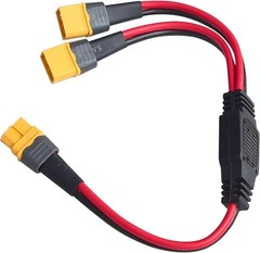 XT60 Y Splitter,XT60 Extension Cable 1 Female to 2 Male Connector Adapter,12A…