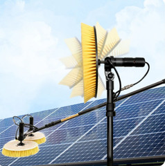 Solar Panel Cleaning Machine Double Head Retractable Photovoltaic Panels Brush