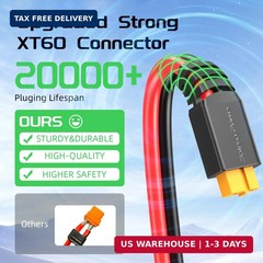 10 Feet Solar to XT60 Extension Cable, 12AWG Solar Panel Connector to XT60 Charg