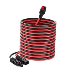 Solar Panel Cable Connector Kit with 10AWG Heavy-Duty Tinned Copper Charge 25FT