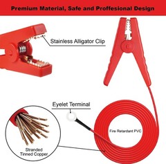 Fence Jumper Cables with Crocodile Clips, Fencing System Wire Connect and Fen…